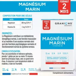 Magnésium marin gélule - 200 mg