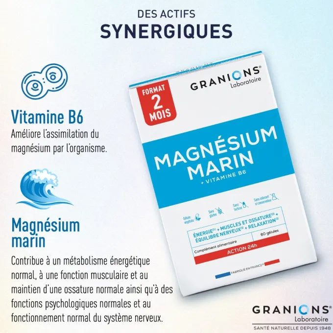 Magnésium marin gélule - 200 mg
