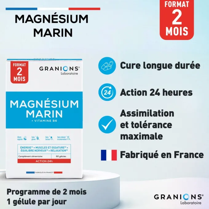 Magnésium marin gélule - 200 mg