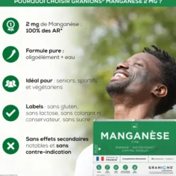 Manganèse 2 mg - 30 ampoules buvables
