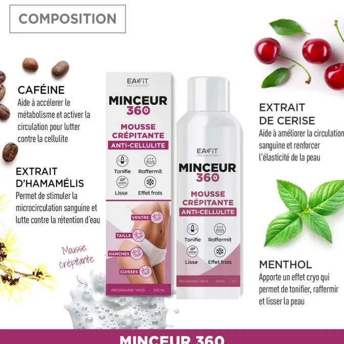 Mousse Crépitante Anti-Cellulite Minceur 360