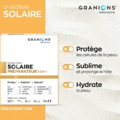 Oligo'Sun - Préparateur Solaire 3-en-1 - Format 1 mois