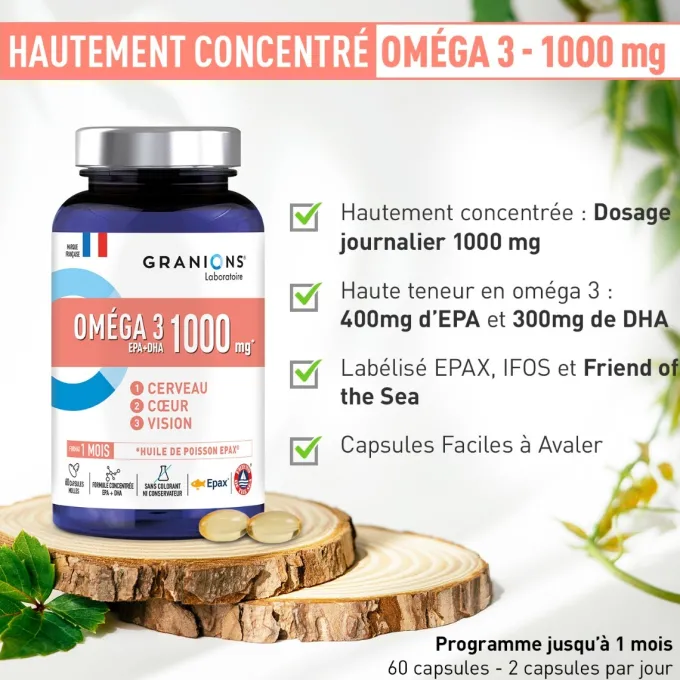 Oméga 3 Epax® 1000 mg 60 capsules