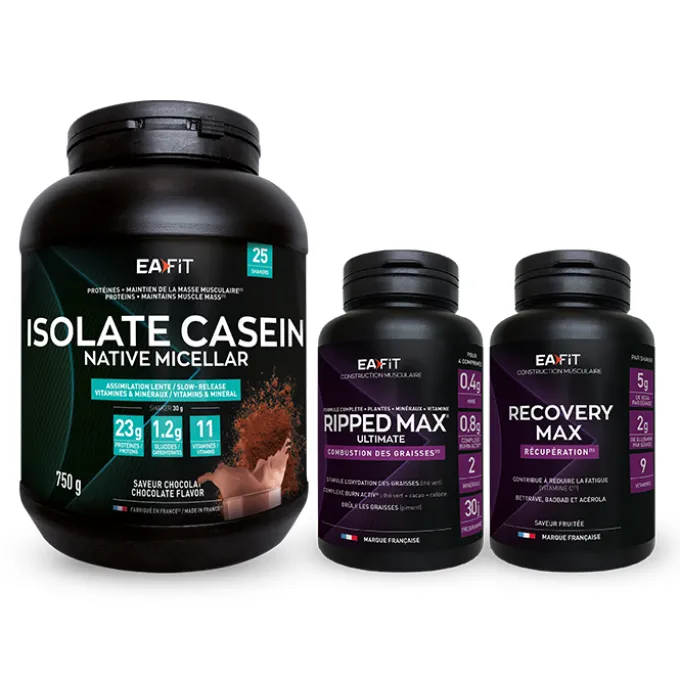 Packs Sèche et Définition Musculaire isolate Chocolat
