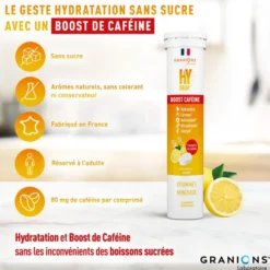Pastille hydratation Électrolytes à la caféine- HYDROP Citron