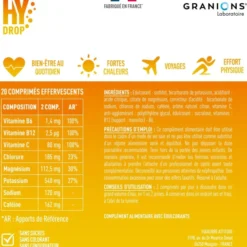 Pastille hydratation Électrolytes à la caféine- HYDROP Citron