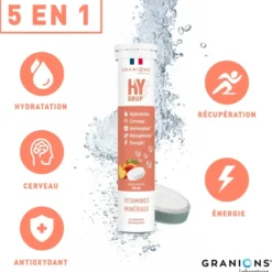 Pastille hydratation Électrolytes HYDROP - Pêche