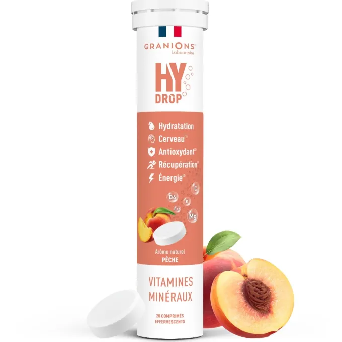 Pastille hydratation Électrolytes HYDROP - Pêche