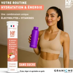 Pastille hydratation Électrolytes HYDROP - Pêche
