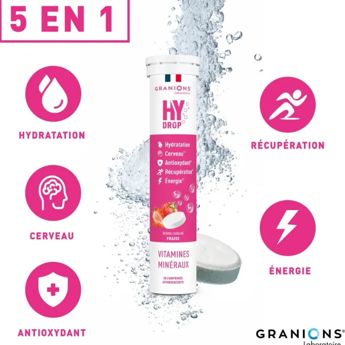 Pastille hydratation Électrolytes HYDROP - Fraise