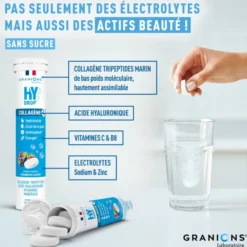 Pastille hydratation Électrolytes au Collagène - HYDROP framboise-cassis