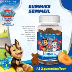 Pat Patrouille - Gummies Sommeil - 60 Gummies - Abricot
