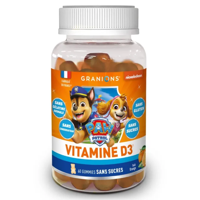Pat Patrouille - Gummies Vitamine D3 - 60 Gummies - Orange