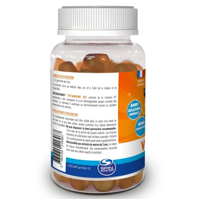 Pat Patrouille - Gummies Vitamine D3 - 60 Gummies - Orange