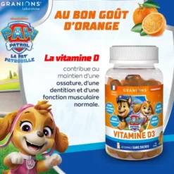 Pat Patrouille - Gummies Vitamine D3 - 60 Gummies - Orange