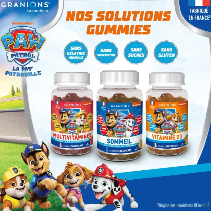 Pat Patrouille - Gummies Vitamine D3 - 60 Gummies - Orange