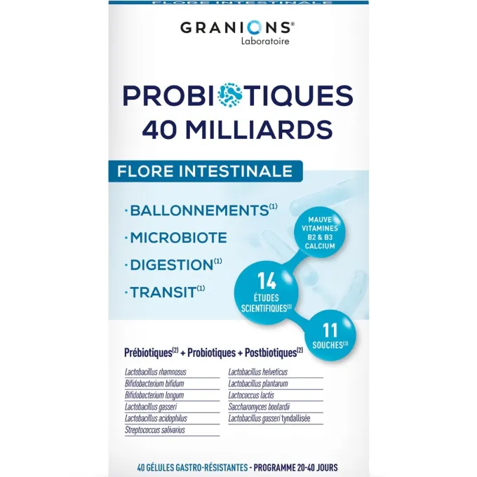 Probiotiques Flore Intestinale - 40 gélules