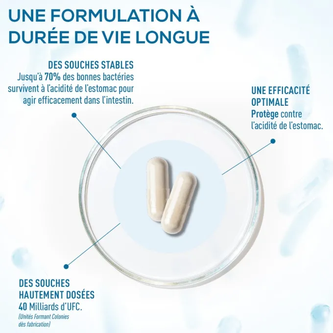 Probiotiques Flore Intestinale - 40 gélules