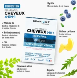 Pro Keracys Cheveux 4 en 1 - 2Mois + 1 Offert