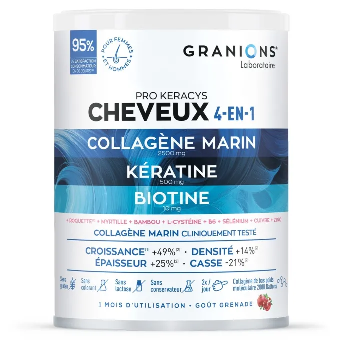 Pro Keracys - Collagène cheveux 4-EN-1 Poudre