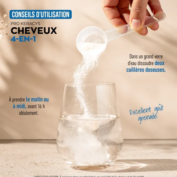 Pro Keracys - Collagène cheveux 4-EN-1 Poudre