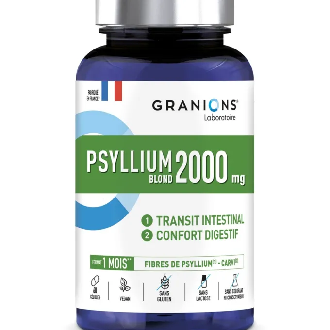 Psyllium Blond 2000mg - 60 gélules