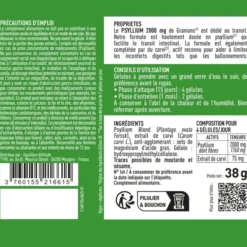 Psyllium Blond 2000mg - 60 gélules