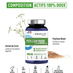 Psyllium Blond 2000mg - 60 gélules