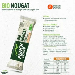 Punch Power Bionougat - Barre énergétique - Miel Amandes