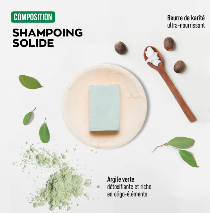 Shampoing Solide Certifié Bio - Purifiant - 80 g