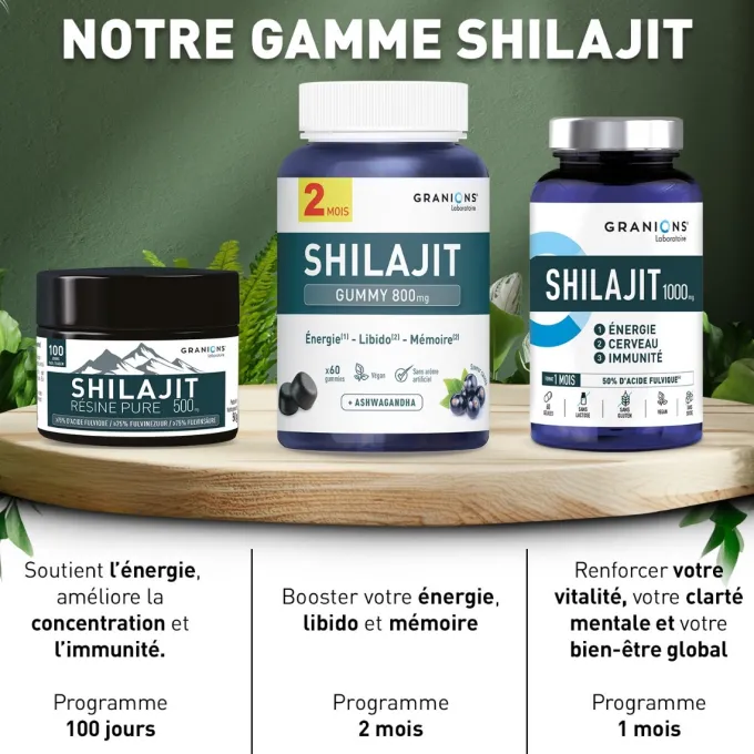 Shilajit pur en résine - 500mg
