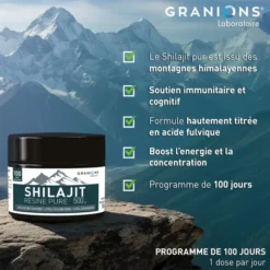 Shilajit pur en résine - 500mg