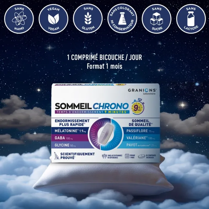 Sommeil Chrono - GABA, Mélatonine & Passiflore