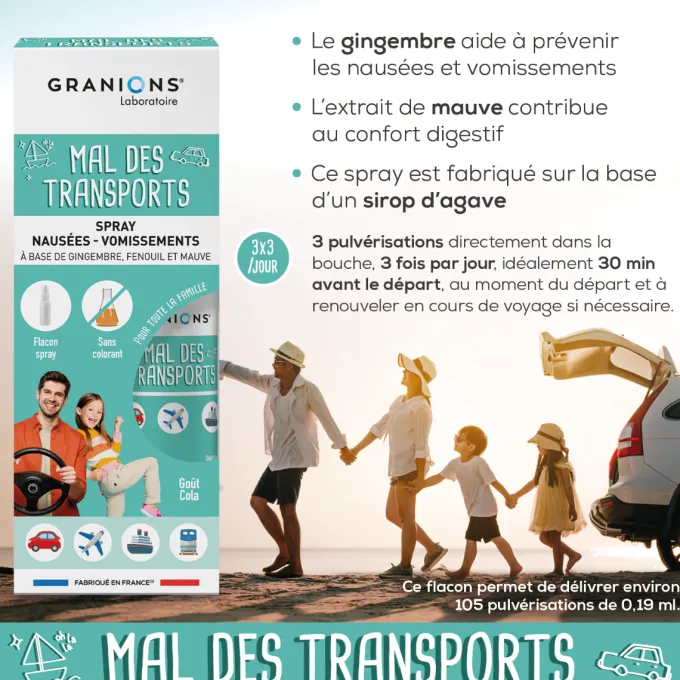 Spray mal des transports
