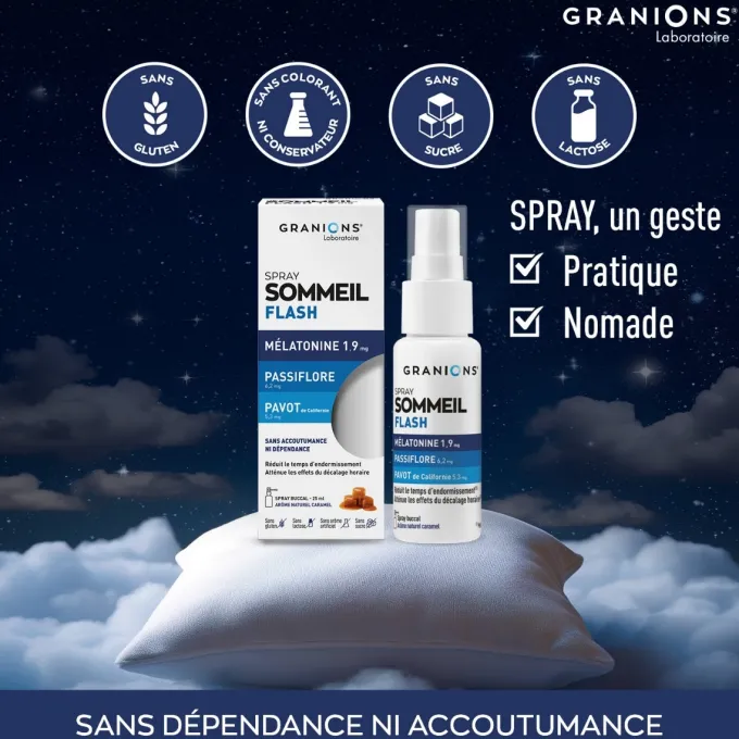 Spray mélatonine sommeil