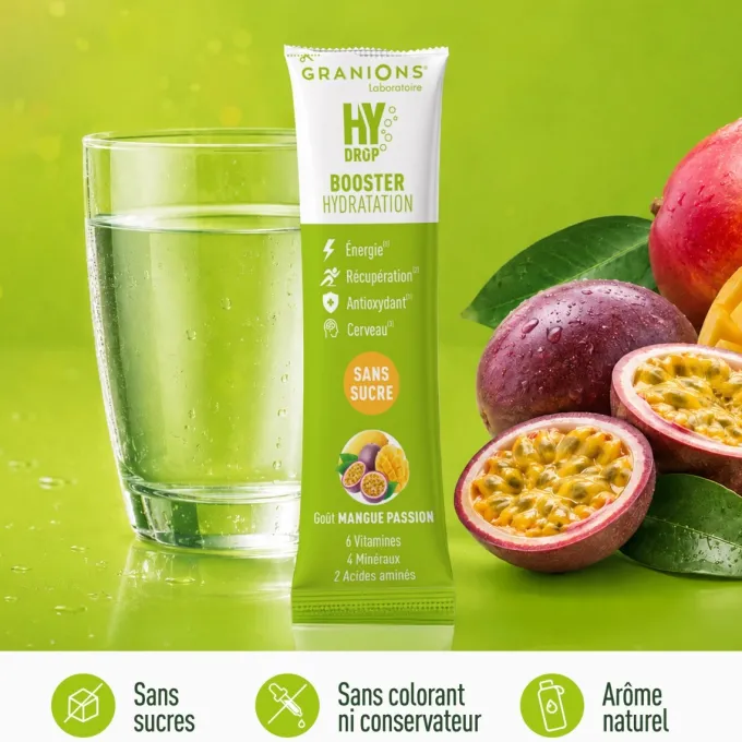 Sticks hydratation Électrolytes HYDROP - Mangue Passion