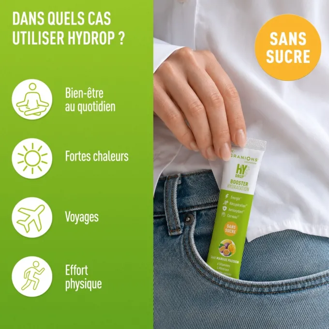 Sticks hydratation Électrolytes HYDROP - Mangue Passion