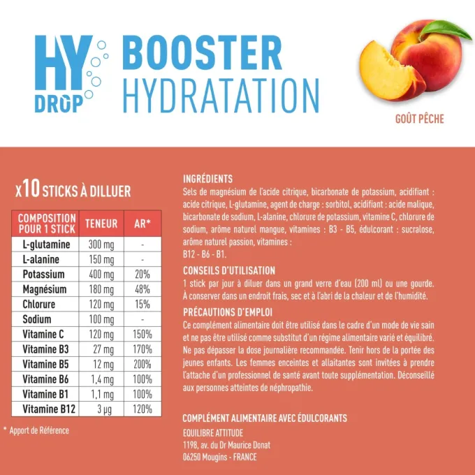 Sticks hydratation Électrolytes HYDROP - Pêche