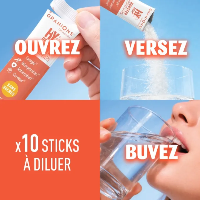 Sticks hydratation Électrolytes HYDROP - Pêche