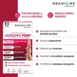 Veinomix fort Lot de 3 mois