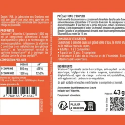 Vitamine C Liposomale 1000 mg - 60 comprimés