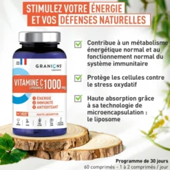 Vitamine C Liposomale 1000 mg - 60 comprimés