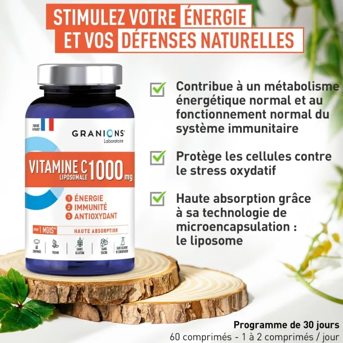 Vitamine C Liposomale 1000 mg - 60 comprimés