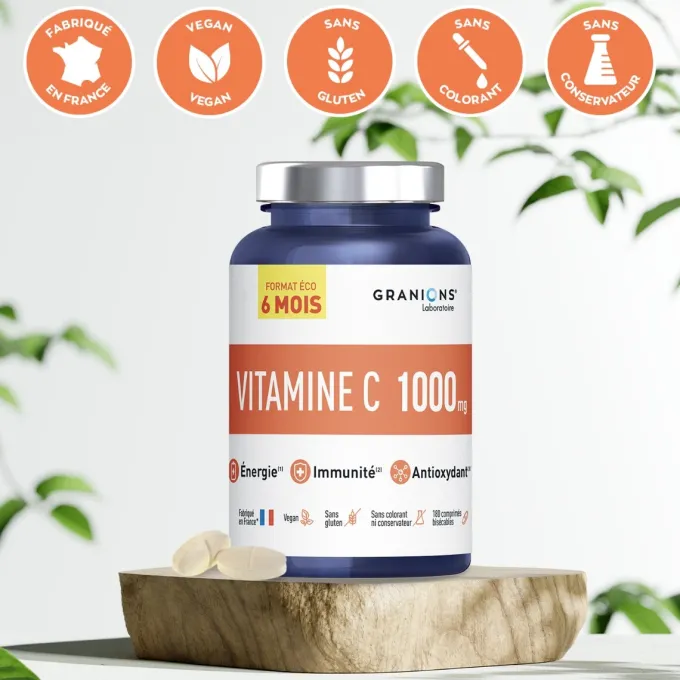 Vitamine C 1000 mg - Format éco 6 mois