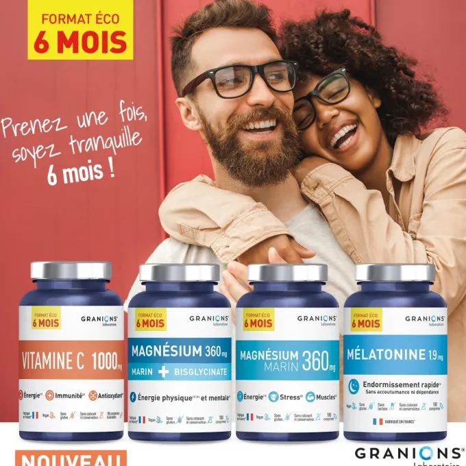 Vitamine C 1000 mg - Format éco 6 mois