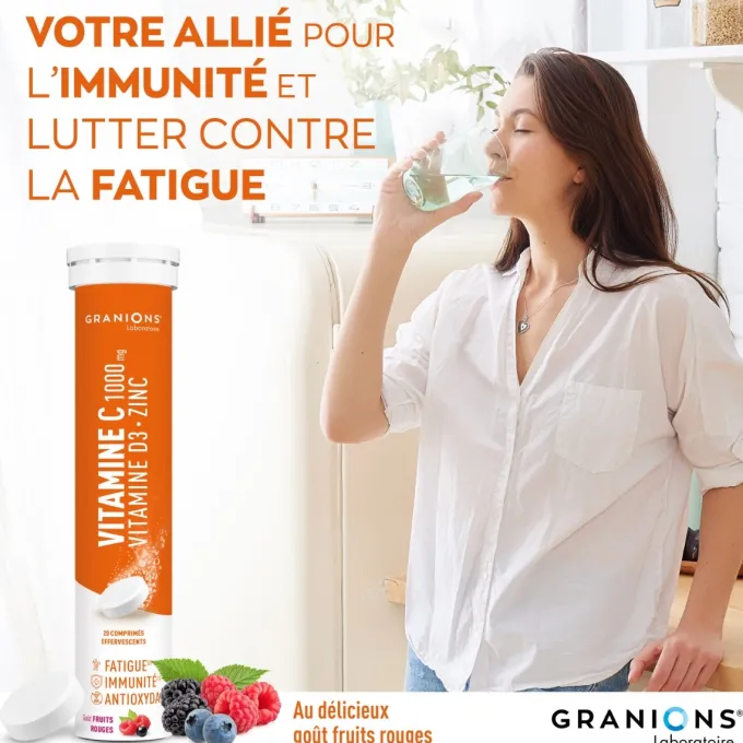 Vitamine C 1000 mg + Vitamine D3 + Zinc Effervescent
