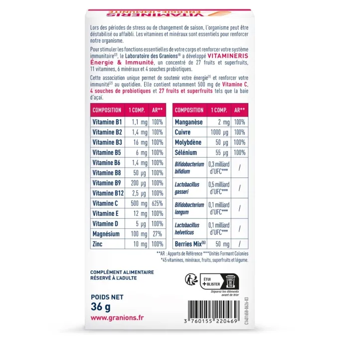 Vitamineris Energie & Immunité
