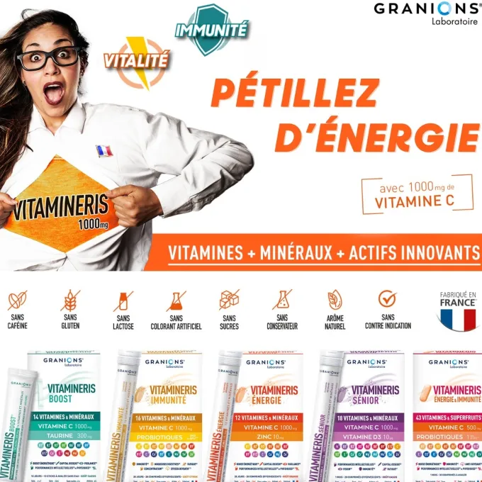 Vitamineris Immunité 1000mg - 28 comprimés