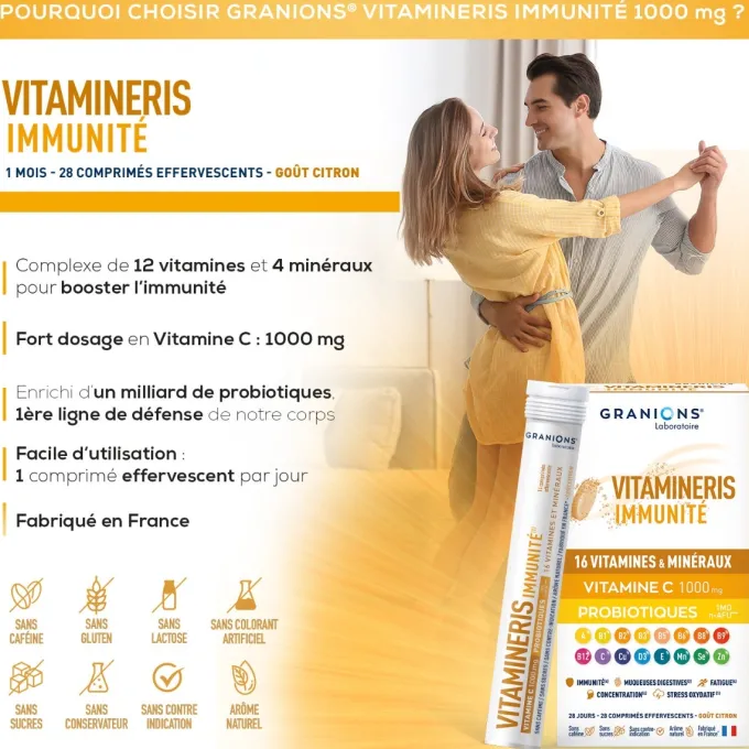 Vitamineris Immunité 1000mg - 28 comprimés