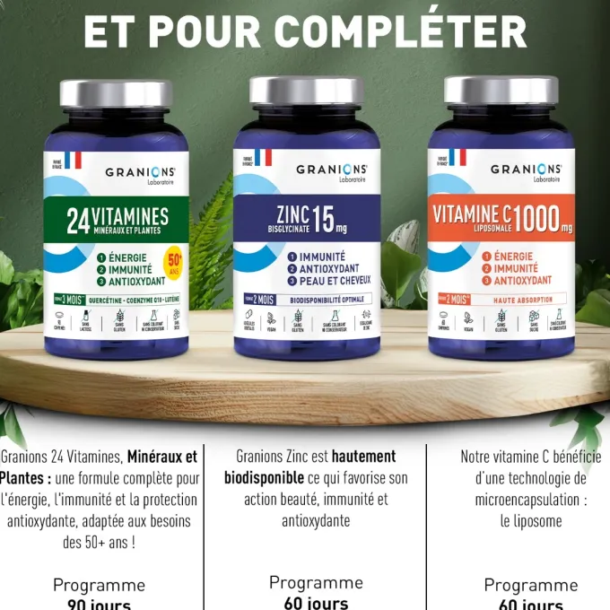 24 Vitamines Minéraux et Plantes 90 comprimés